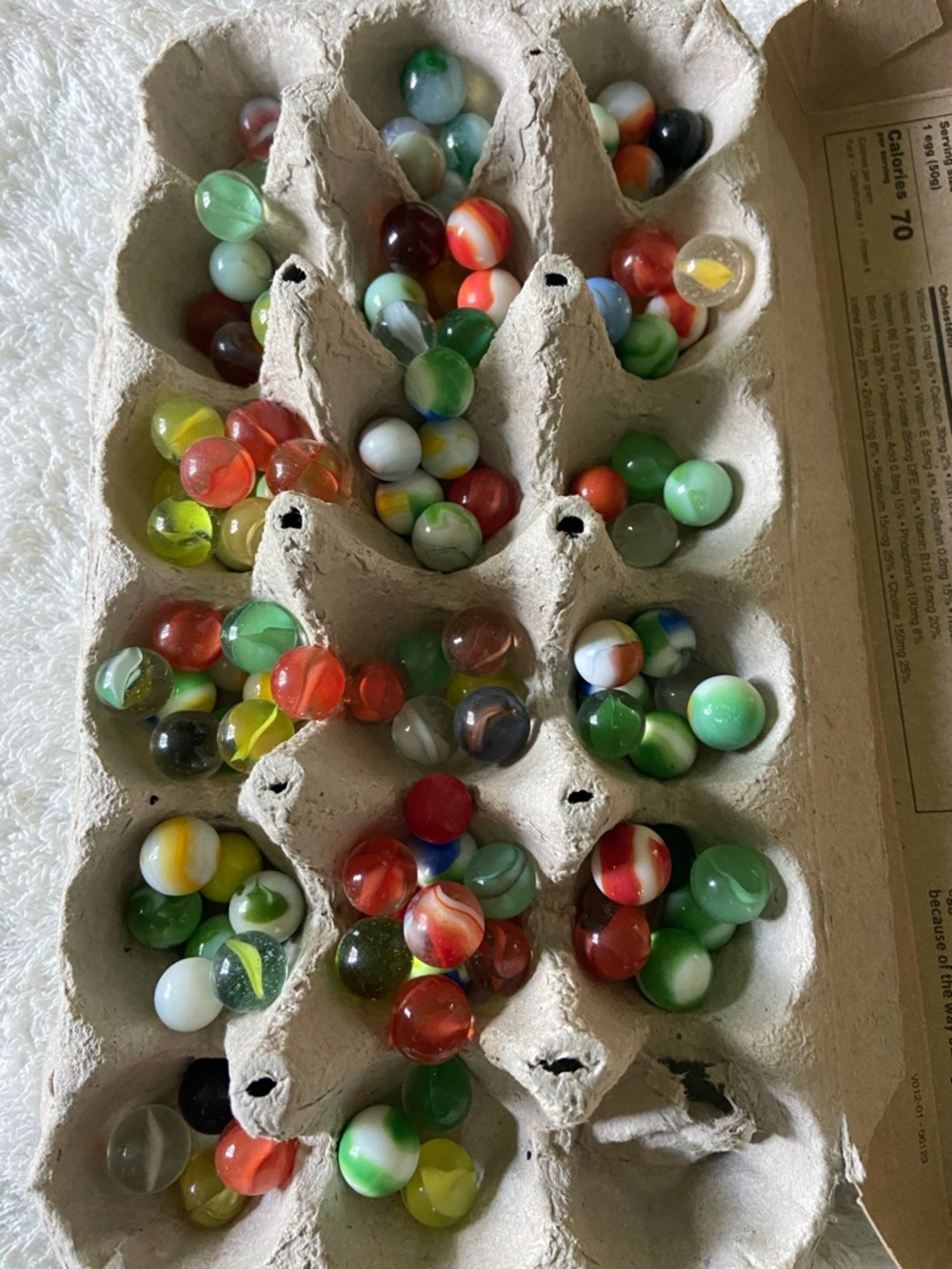 Assorted Vintage Glass Marbles - Multicolor